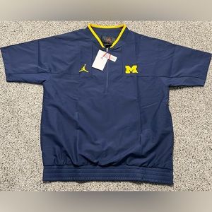 Nike Jordan Brand Navy Michigan Wolverines Coaches  Quarter-Zip Jacket